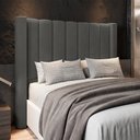 Ver imagem 2 de Cabeceira para Cama Box Casal 140 Cm Rania Linho Cinza I02 - D'Rossi