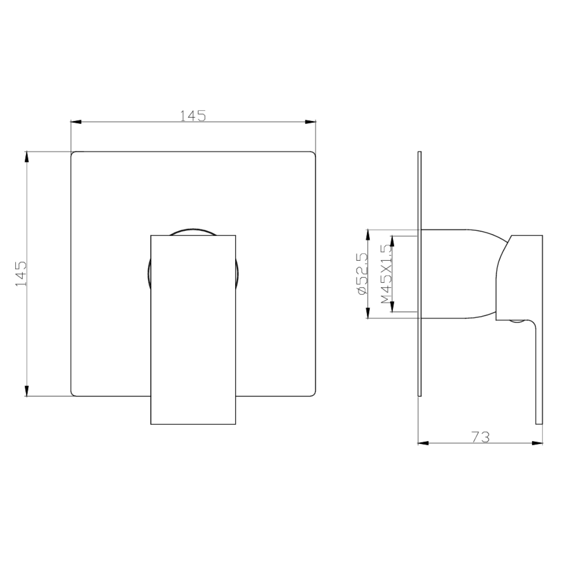 Kit Base Misturador e Acabamento Monocomando 3/4 Baixa Alta Pressão Metal Premium - 4