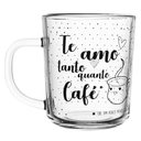 Ver imagem 1 de Jogo 2 Caneca de Café Te Amo Vidro Transparente 220ml Xícara Lyor