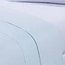 Ver imagem 2 de Jogo de Cama Lençol 100% Algodão Percal 150 Fios Casal Gran Moratta 4 Peças - Branco e Verde