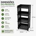 Ver mais imagens de Kit 2 Estante Prateleira Multiuso Chao 4 Andares Fruteira Organizador Cozinha Lavanderia Banheiro Po
