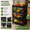 Ver imagem 7 de Kit 2 Estante Prateleira Multiuso Chao 4 Andares Fruteira Organizador Cozinha Lavanderia Banheiro Po