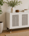 Ver imagem 4 de Aparador Buffet 4 Portas com Muxarabi – Branco | 120 cm