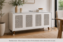 Ver imagem 6 de Aparador Buffet 4 Portas com Muxarabi – Branco | 120 cm