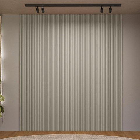 Painel Ripado Modular 2.2 Linea Brasil Marrom/Gris Fosco