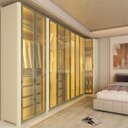 Ver mais imagens de Guarda-Roupa Modulado Reflecta Innova 9 Portas 339,2cm x 240cm Mod 010 100% Bege/Off White