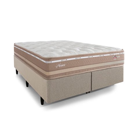 Colchão King Molas Maxspring Nesser 193x203x28cm Herval Bege/Branco