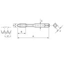 Ver imagem 2 de Macho para Máquina Hsse M5,0 X 0,8 Sft 250/2 - Din 371 Tin - Osg
