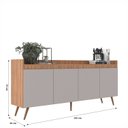 Ver imagem 5 de Buffet Retrô 4 Portas 180 Cm Edi Yescasa