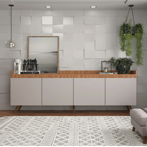 Buffet Retrô 4 Portas 180 Cm Edi Yescasa