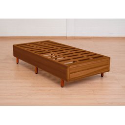 Cama Box Rústica Solteirão Serenelife - Imbuia - 3
