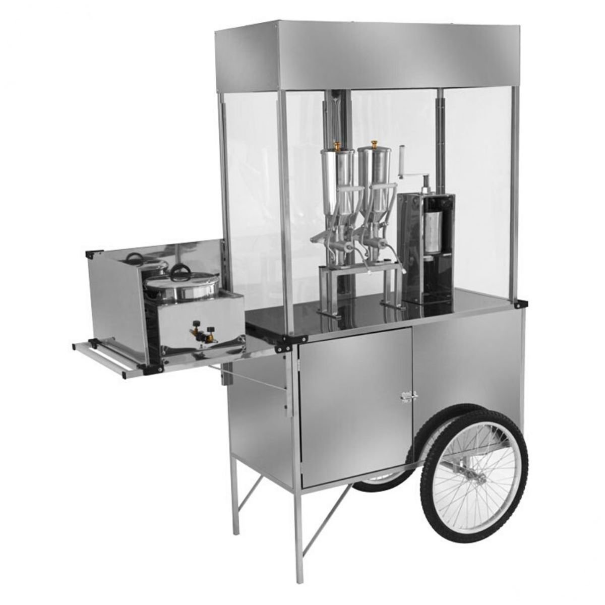 Carrinho de Churros Inox com Rodas de Bicicleta Cefaz