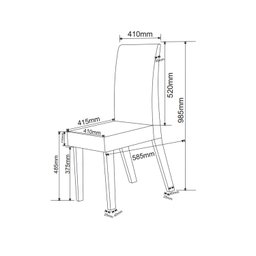 Conjunto Sala de Jantar Mesa Inovare 120x80cm Tampo Vidro/MDP com 4 Cadeiras Venus Linho - 4