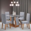Ver imagem 1 de Mesa de Jantar Retangular 120x80cm Inovare com 4 Cadeiras Venus