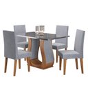 Ver imagem 2 de Mesa de Jantar Retangular 120x80cm Inovare com 4 Cadeiras Venus