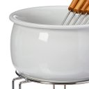 Ver imagem 7 de Conjunto Fondue Ceramica 11 Peças Panela Fogareiro Garfo Bambu Queijo Chocolate Vinho Frio Inverno C