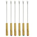 Ver imagem 4 de Conjunto Fondue Ceramica 11 Peças Panela Fogareiro Garfo Bambu Queijo Chocolate Vinho Frio Inverno C