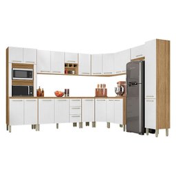 Cozinha Modulada Ametista Composição 1 Freijó Supremo - Kits Paraná - 1