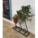 Ver imagem 7 de Floreira de Chão Artesanal Rústica para 3 Vasos de Flor