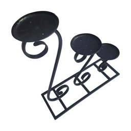 Floreira de Chão Artesanal Rústica para 3 Vasos de Flor - 6