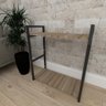 Aparador suspenso prateleira industrial Amadeirado Escuro suporte industrial aparador para quarto - 1