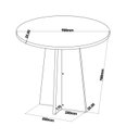 Ver imagem 3 de Mesa de Jantar Redonda Spirit 90x90cm com 4 Cadeiras Venus Cinza/Mel/Blonde/Inox