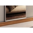 Ver imagem 5 de Guarda Roupa 3 Portas de Correr (1 C- Espelho) e 2 Gavetas Moema Flex Amêndola-nude ou Preto - Dem
