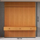 Ver imagem 3 de Painel para TV até 55 Polegadas Ripado MDF 250CMX184CM Royale Naturale Yescasa