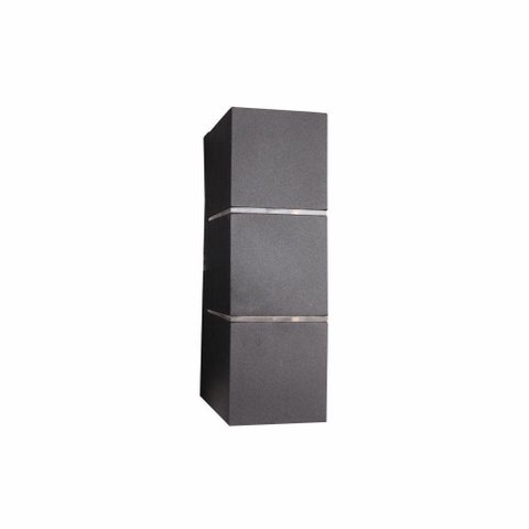 Arandela Alumínio Ar-256-24A Facho Cima e Baixo Preto Bivolt 24cm