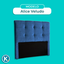 Ver imagem 5 de Cabeceira Estofada King Alice Nature Veludo Azul 193x136