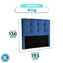 Ver imagem 4 de Cabeceira Estofada King Alice Nature Veludo Azul 193x136