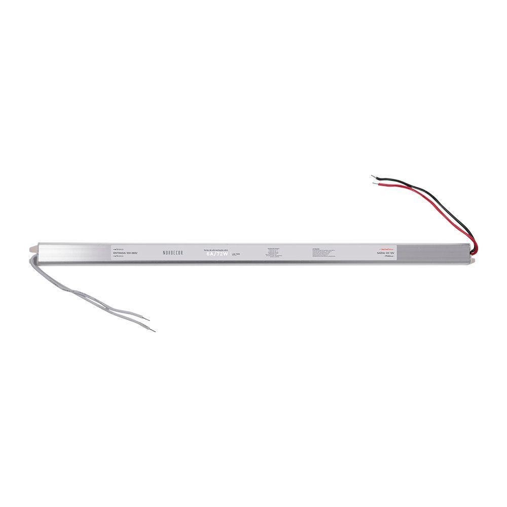 Fonte Slim para Fita Led Nordecor 12v 6a - 72w Bivolt