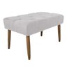 Banco Estofado Jade 80cm Suede Branco - Majú Decor - 2