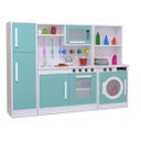 Ver imagem 1 de Mini Cozinha Infantil Lúdica C/ Armário Geladeira Lavanderia:menta