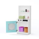 Ver imagem 4 de Mini Cozinha Infantil Lúdica C/ Armário Geladeira Lavanderia:menta