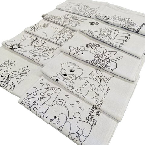 Pano De Prato Lomaer Sacaria 45x 71cm Cotorno p/ Pintura 06 Unidades