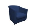 Ver imagem 2 de Kit 4 Poltronas Decorativa Biane Couro Azul Marinho Pés Cromado Mz Decor