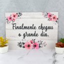 Ver imagem 1 de Kit 4 Placas Casamento Cortejo Entrada dos Noivos Personalizadas
