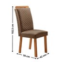 Ver imagem 6 de Mesa de Jantar Alvorada 180cm Tampo MDF Vidro Canto Copo com 6 Cadeiras Lorena Moderna Mobília