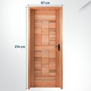 Ver imagem 2 de Kit Porta Pronta Maciça de Eucalipto 214x87x14cm PM96 Abertura Esquerda Cruzeiro Portas