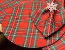 Ver imagem 2 de Kit Sousplat Natal Xadrez Vermelho/verde Nsw 8 Peças com Base