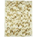 Ver imagem 1 de Tapete de Couro Legítimo Geométrico - 2.00x2.50 - Tons de Bege - 250703074507