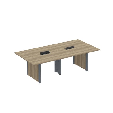 Mesa de Reunião 2400x1400 MRCPB2414PP Marrom e Cinza
