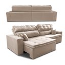 Ver imagem 7 de Sofá Retrátil e Reclinável 1,82m Luxos Cama Inbox Velusoft Bege