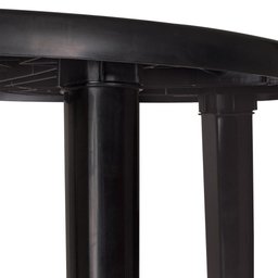 Mesa Plastica Redonda Desmontavel Mor Preta - 9