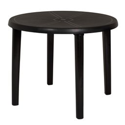 Mesa Plastica Redonda Desmontavel Mor Preta - 3