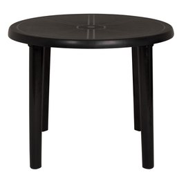 Mesa Plastica Redonda Desmontavel Mor Preta - 4