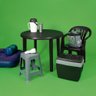 Mesa Plastica Redonda Desmontavel Mor Preta - 2