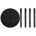 Ver imagem 5 de Mesa Plastica Redonda Desmontavel Mor Preta