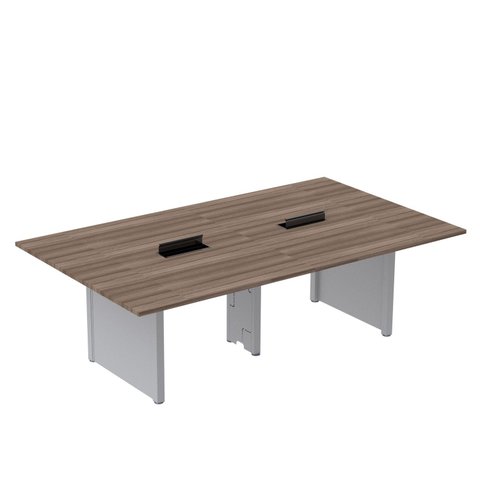 Mesa de Reunião 2400x1200 MRCPB2412PP Marrom e Cinza